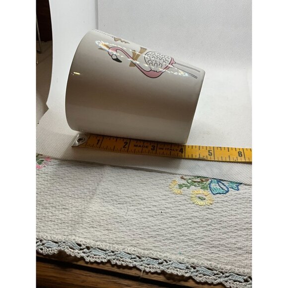 "I'm Dreaming Of A Pink Christmas" Flamingo Mug - Ceramic Holiday Coffee Cup - Picture 2 of 8